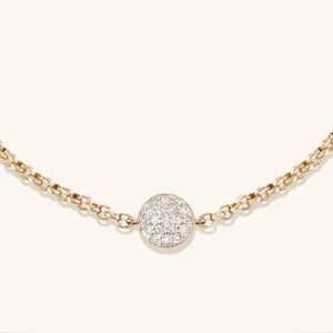 Mejuri Gold Bracelet Round Pave Diamond